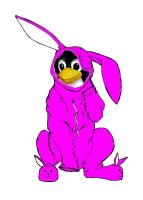 Tux in a Bunny Costume